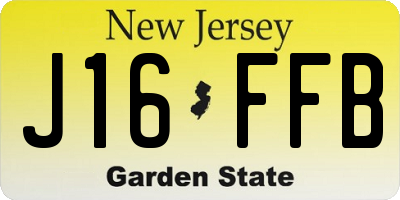 NJ license plate J16FFB