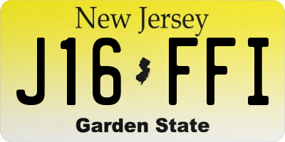 NJ license plate J16FFI