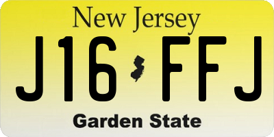 NJ license plate J16FFJ