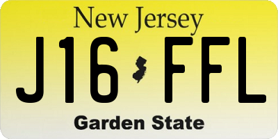 NJ license plate J16FFL