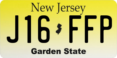 NJ license plate J16FFP