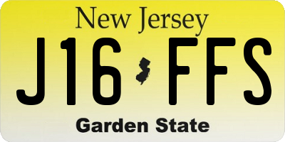 NJ license plate J16FFS