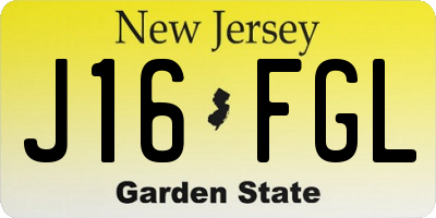 NJ license plate J16FGL