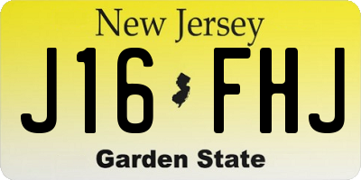NJ license plate J16FHJ
