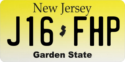 NJ license plate J16FHP
