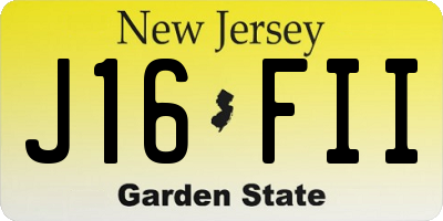 NJ license plate J16FII