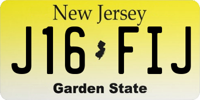NJ license plate J16FIJ