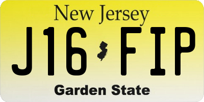 NJ license plate J16FIP