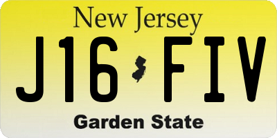 NJ license plate J16FIV