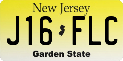 NJ license plate J16FLC