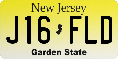NJ license plate J16FLD