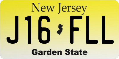 NJ license plate J16FLL