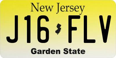 NJ license plate J16FLV
