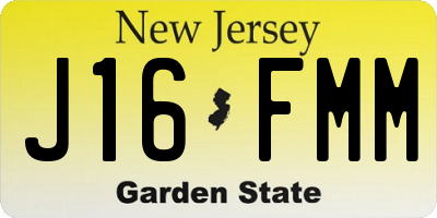 NJ license plate J16FMM