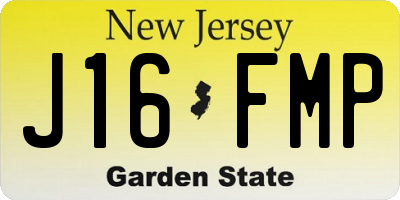 NJ license plate J16FMP