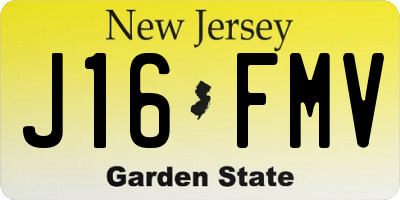 NJ license plate J16FMV