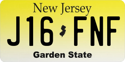 NJ license plate J16FNF