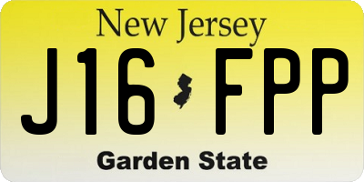 NJ license plate J16FPP