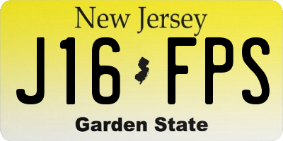 NJ license plate J16FPS