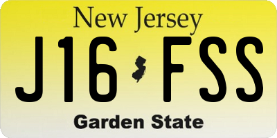 NJ license plate J16FSS