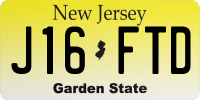 NJ license plate J16FTD
