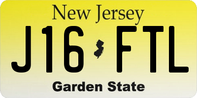 NJ license plate J16FTL