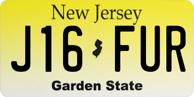 NJ license plate J16FUR