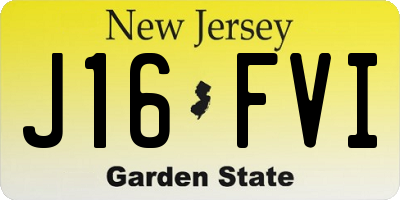 NJ license plate J16FVI