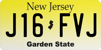 NJ license plate J16FVJ