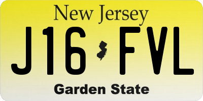 NJ license plate J16FVL