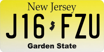 NJ license plate J16FZU