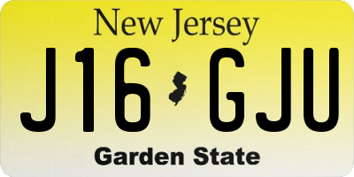 NJ license plate J16GJU