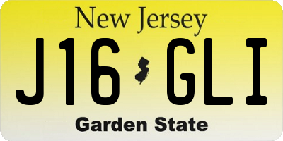 NJ license plate J16GLI