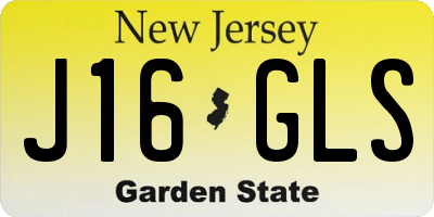 NJ license plate J16GLS