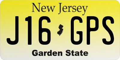 NJ license plate J16GPS