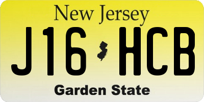 NJ license plate J16HCB