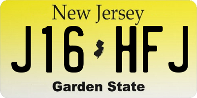 NJ license plate J16HFJ