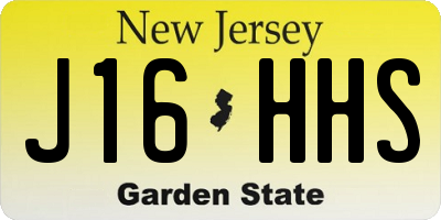 NJ license plate J16HHS