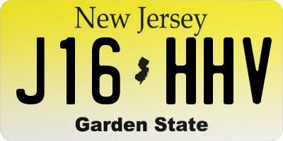 NJ license plate J16HHV