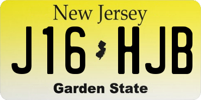 NJ license plate J16HJB