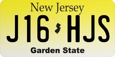 NJ license plate J16HJS