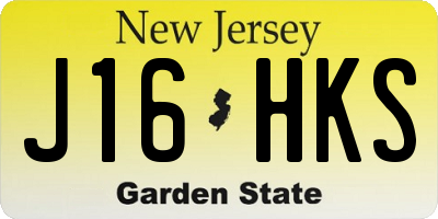 NJ license plate J16HKS