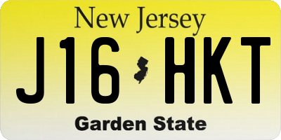 NJ license plate J16HKT