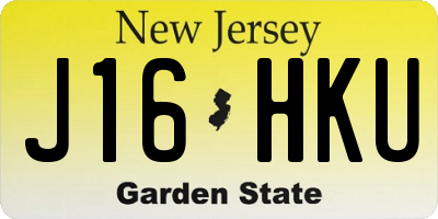NJ license plate J16HKU