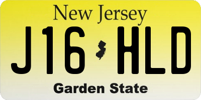 NJ license plate J16HLD