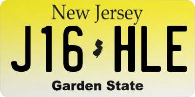 NJ license plate J16HLE
