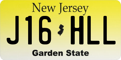 NJ license plate J16HLL