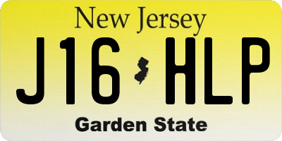 NJ license plate J16HLP