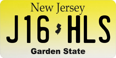 NJ license plate J16HLS
