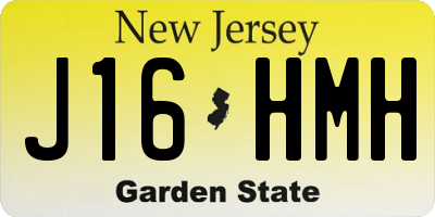 NJ license plate J16HMH